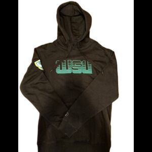 Wayne State University Warriors Cotton Hooded Sweatshirt L